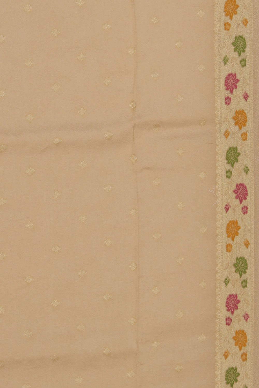 Image of Beige Shimmering Saree